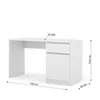 Bureau MAJA, 130 cm, wit, mat. Geschikt als make-up tafel, Productafbeelding-voorbeeld 3