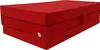 A red foldable mattress is shown against a white background. Podgląd zdjęcia produktu