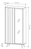Vitrine / Glasschrank AMARO 94cm – Eiche Dunin mit Lamellen Produktbild-Vorschau 5
