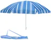 Sonnenschirm rund 1,80m Blau gestreift Polyester knickbar UV Schutz Produktbild-Vorschau