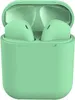 A pair of green wireless earbuds in their charging case. Produktbild-Vorschau