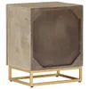 CLORIS Nachttisch 40x30x50 cm Massivholz Mango und Eisen Produktbild-Vorschau 5