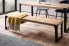 Salon jadalnia ławka akacja lite drewno 140 cm ławka Podgląd zdjęcia produktu 1