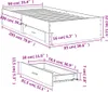 vidaXL Bettgestell mit Schubladen Weiß 90x200 cm Produktbild-Vorschau 6