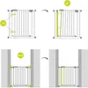 Diagrams showing how to install a baby gate. Voir les images du produit