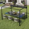 An outdoor dining set with a pergola in a backyard setting. Náhled obrázku produktu