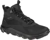 A black mid-top hiking boot is shown against a white background. Produktbild-Vorschau