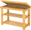 Praktische Schuhschrank aus hellem Holz für 6 Paar Schuhe – Produktbild-Vorschau 5