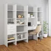 vidaXL Knihovna bílá 40x35x180 cm Dřevěná konstrukce Náhled obrázku produktu 6