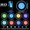 8 Stück LED Untersetzer, Acryl Rund Wasserdichtes Produktbild-Vorschau 2