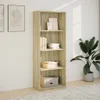 vidaXL Regál Sonoma dub 60x30x152 cm Materiál na báze dreva Náhľad obrázku produktu 3