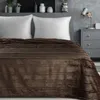 Miękki koc flano NINA 200x220 cm ciemnobrązowy ciepły i Podgląd zdjęcia produktu 7