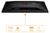 The image shows the back of a monitor and a diagram illustrating its ports. Podgląd zdjęcia produktu