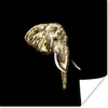MuchoWow® Poster Elefant - Gold - Zähne 100x100 cm - Produktbild-Vorschau 1
