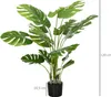 HOMCOM Künstliche Pflanze, 120 cm Kunstpflanze, Künstlich Produktbild-Vorschau 3