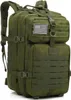 A green tactical army backpack with an American flag patch. Náhled obrázku produktu