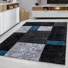 Kurzflor Teppich Wohnzimmer Türkis 240x340 Rechteck Produktbild-Vorschau 2
