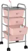 vidaXL Schubladenwagen mit 4 Schubladen Rosa Kunststoff Produktbild-Vorschau 2