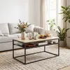 Couchtisch mit Ablage, Industriestil, Wohnzimmertisch Produktbild-Vorschau 11