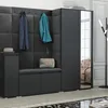 Garderobe LUTON 8 BLACK 16 - Farbe:Schwarz, moderne Produktbild-Vorschau 2
