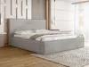 Polsterbett 200x200 mit Bettkasten und Lattenrost – Graues Produktbild-Vorschau 1