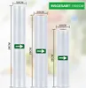 Three rolls of vacuum seal bags are shown with dimensions and a total length indicated. Produktbild-Vorschau