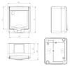 Aufputz-Serie in schwarz: Lichtschalter / Wechselschalter / Taster / Doppelschalter / Steckdose 1-fach, 2-fach oder 3-fach / Feuchtraum, IP44 1-fach Steckdose Anteprima dell’immagine prodotto