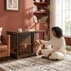 Hundekäfig Möbel, 100 cm Hundebox, 2 Türen, Schwarz | Produktbild-Vorschau 5
