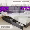 UnboxG, lit rembourré 90x200 cm, couleur gris, lit simple Voir les images du produit 4