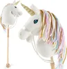 Bieco Steckenpferd Kinder Einhorn Rainbow | Hobby Horse Produktbild-Vorschau 1