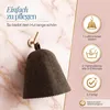 LoWell Saunahut aus Filz – Motiv Braun – für Damen und Produktbild-Vorschau 6