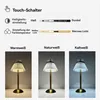Nachttischlampe, 3 Lichtfarben, Touch Dimmbar Metall Produktbild-Vorschau 6