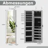 COSTWAY Armoire à bijoux, étagère à bijoux avec éclairage Voir les images du produit 3