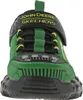 A close-up front view of a child's green and black Skechers sneaker with John Deere branding. Voir les images du produit