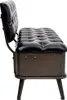 vidaXL Banc avec espace de rangement et dossier 110cm noir Voir les images du produit 3