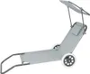 Chaise longue à roulettes avec toit Chaise longue pliante Voir les images du produit 17