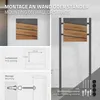 A collage showing a mailbox mounted on a wall and on a stand, with diagrams illustrating mounting instructions and dimensions. Náhled obrázku produktu