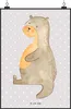 Mr. & Mrs. Panda Bild Otter Bauch DIN A2 - Grau Pastell - Produktbild-Vorschau 1