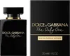 A black bottle of Dolce & Gabbana The Only One Eau de Parfum Intense perfume is shown next to its black packaging. Produktbild-Vorschau