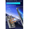 A product advertisement showing a magnetic power bank and a smartphone. Produktbild-Vorschau