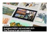 A Samsung Frame TV displaying artwork, surrounded by other framed art pieces. Produktbild-Vorschau