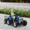 Elektryczny traktor HOMCOM z przyczepą, 12 V, dziecięcy Podgląd zdjęcia produktu 2
