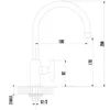 A technical drawing of a faucet with dimensions. Produktbild-Vorschau