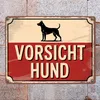 Vorsicht Hund Vintage Silhouette Metallschild in 15x20 cm Produktbild-Vorschau 7