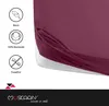 Müskaan Jersey Spannbettlaken 120x200 - 130x200 cm bordeaux Produktbild-Vorschau 3