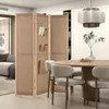 A room divider is set up in a dining area, separating it from a living space. A dining table with chairs is visible, along with a chandelier and a bookshelf in the background. Anteprima dell’immagine prodotto