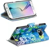 A flip case for a Samsung Galaxy S6 phone, shown from two angles. Produktbild-Vorschau