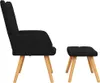 vidaXL Relaxsessel mit Hocker Schwarz Stoff Produktbild-Vorschau 3