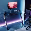 NanoRS Gaming-Tisch schwarz mit Kopfhörer- und Becherhalter Produktbild-Vorschau 11