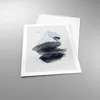Poster - Poster ohne Rahmen - Blau Grau Aquarell - 50x70 cm Produktbild-Vorschau 3